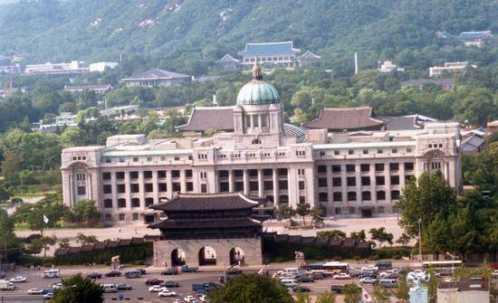 1995年拍攝的朝鮮總督府（韓聯社）