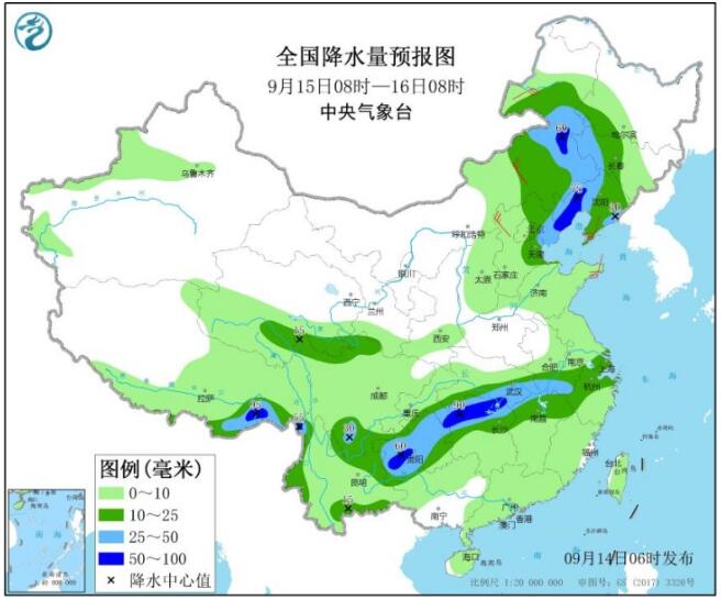 【最新天氣】我國中東部將有大范圍降雨 局地氣溫降幅超過8℃