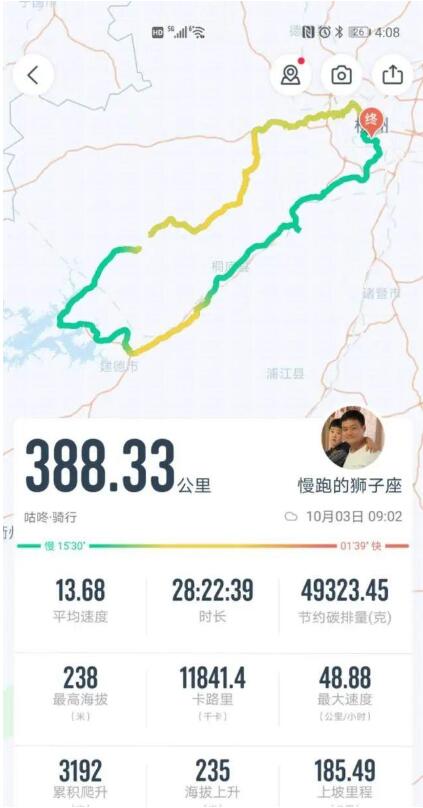 一輩子的回憶！初二男生長假帶作業騎行395公里太贊了