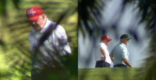 (圖說:特朗普周四在佛羅里達打高爾夫。圖/CNN)