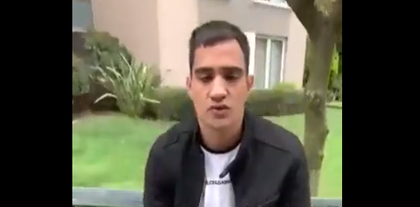 來自俄羅斯克拉斯諾達爾的薩米爾·尤蘇波夫拍攝視頻談到爆炸事件。（視頻截圖）