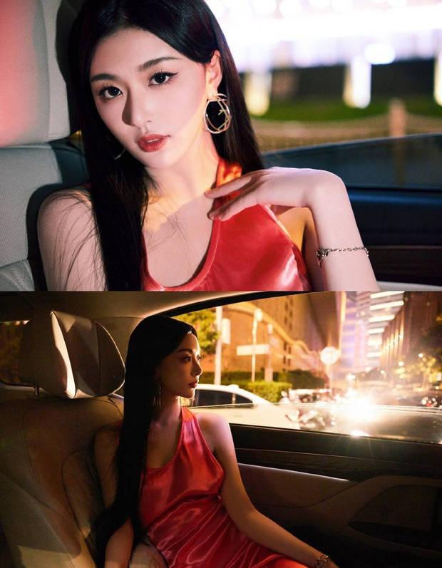 孔雪兒化身夜幕美人 性感露背線條優越