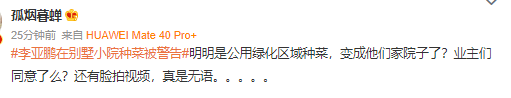 真是麻煩不斷?。?1歲李亞鵬在小院種菜被警告