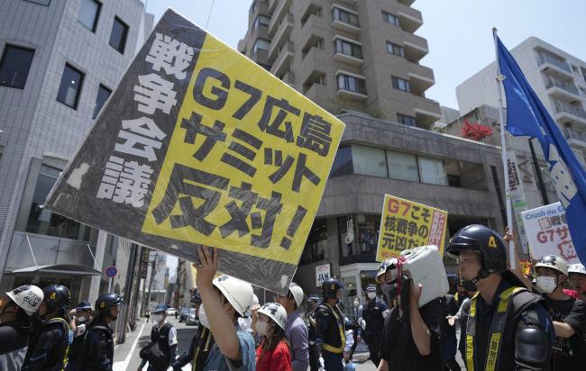 “這樣的峰會是對廣島的褻瀆！”七國集團峰會在抗議聲中閉幕