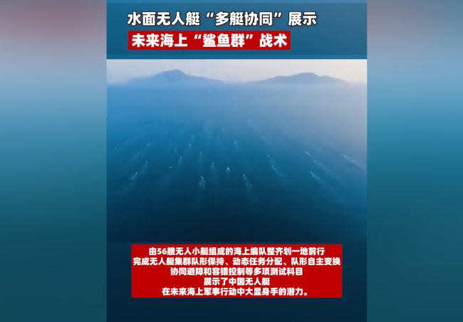 56艘無人艇涌入南海，搭載全套武器，可組成“鯊群”圍毆敵艦